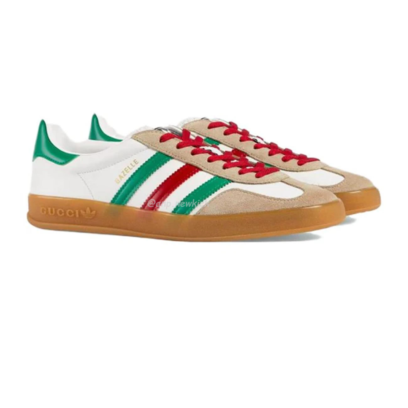 Adidas X Gucci Gazelle White Green Red 726487 Aaa43 9547 (4) - newkick.vip